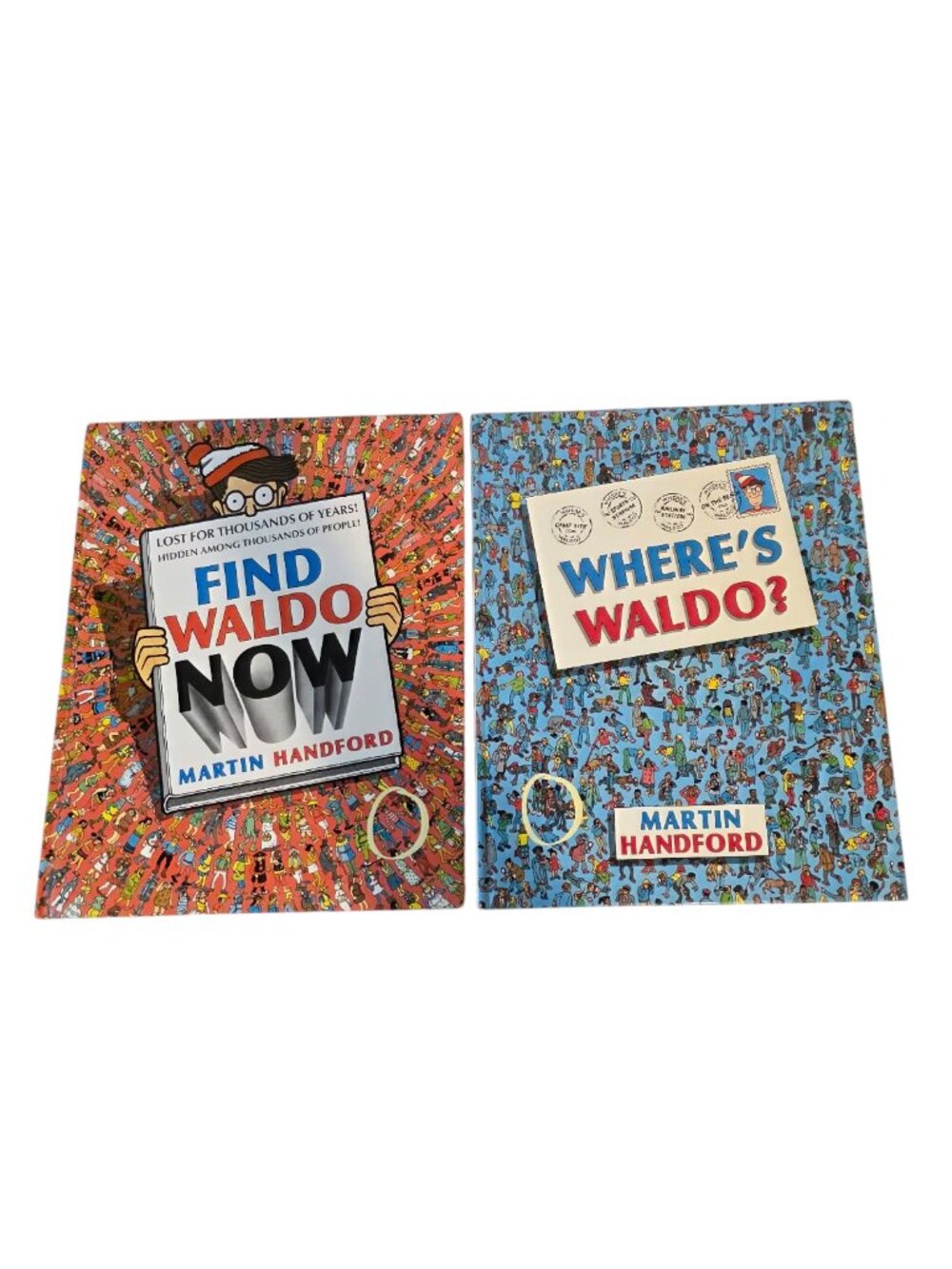 Vintage Where's Waldo & Find Waldo Now Book Lot Set of 2 Martin Handford